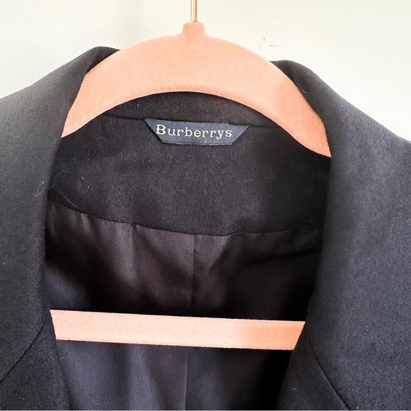 Burberry Navy Blue Embroidered Crest Oversized Schoolboy Wool Cashmere Blazer 8 - Picture 5 of 10